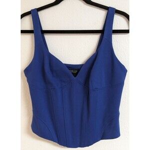 NWT~Women's RACHEL ROY Royal Blue Viscose Blend Pullover Corset Top SM